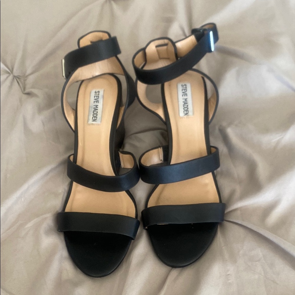 Steve Madden Black Block Heel Heels